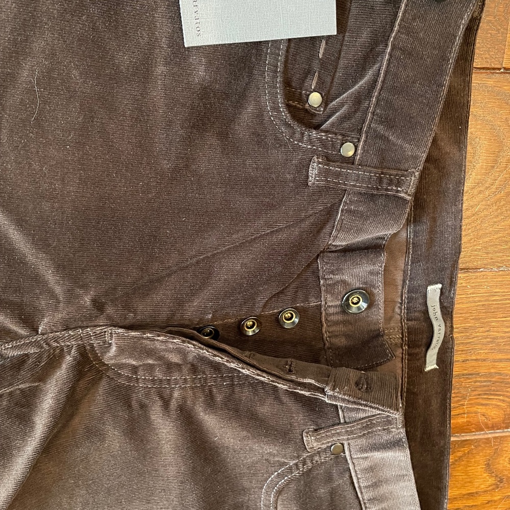 John Varvatos Dark Brown Fine Corduroy Pants $40 BRAND NEW, size 30 RG